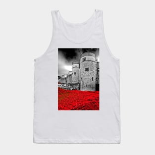 Tower of London Red Poppy Poppies Tank Top